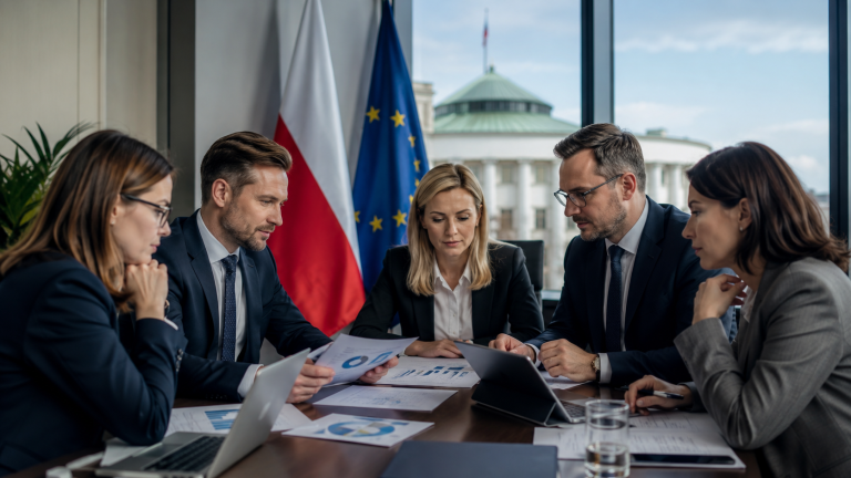 Spotkanie biznesowe w nowoczesnym biurze